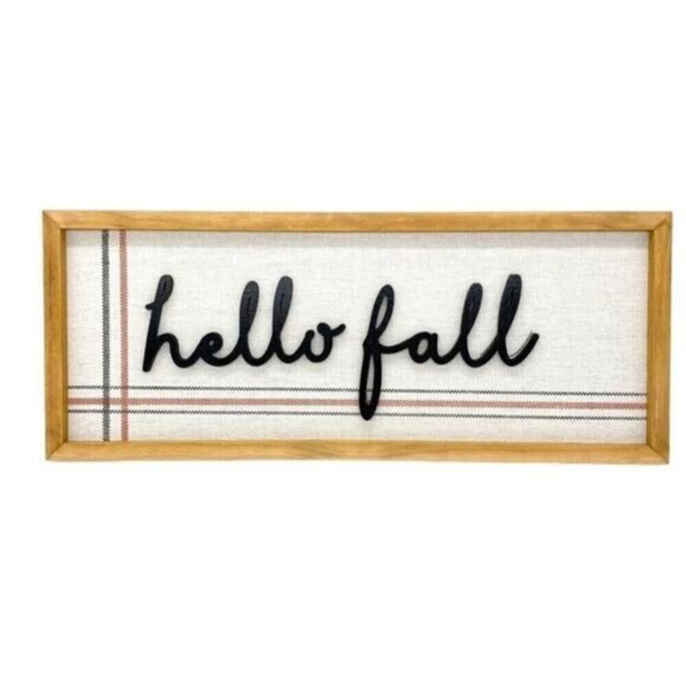 Hello Fall Farmhouse Sign Wall Decor